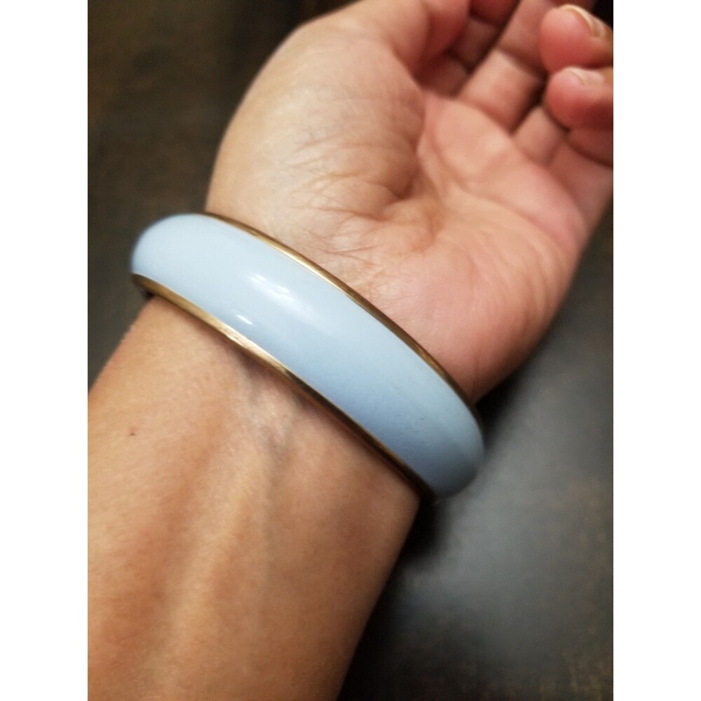 70s 80s Retro Metal Sky Baby Blue Bracelet Fashion Jewelry Woman Vintage - Picture 2 of 6